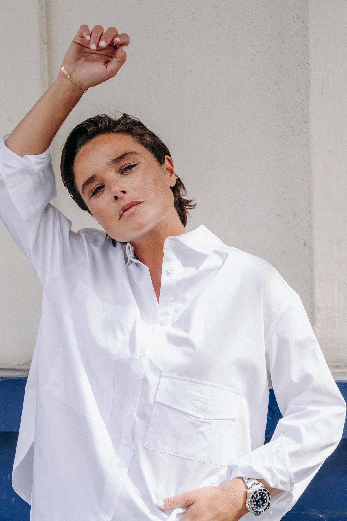 Norabel oversized hemd - White