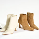 Bot met spitse punt - Suede Camel