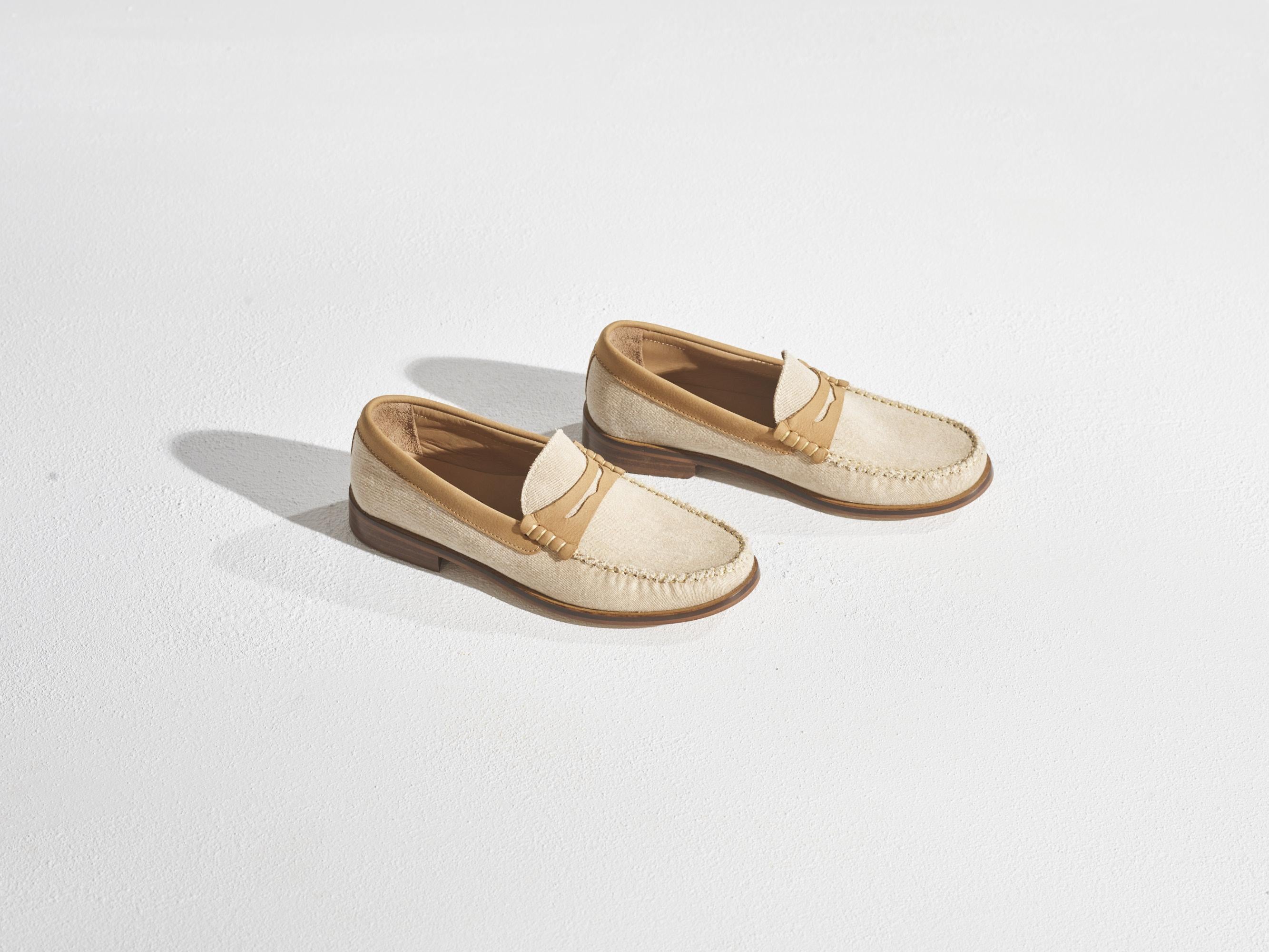 Mocassin met kleurdetail - Sand
