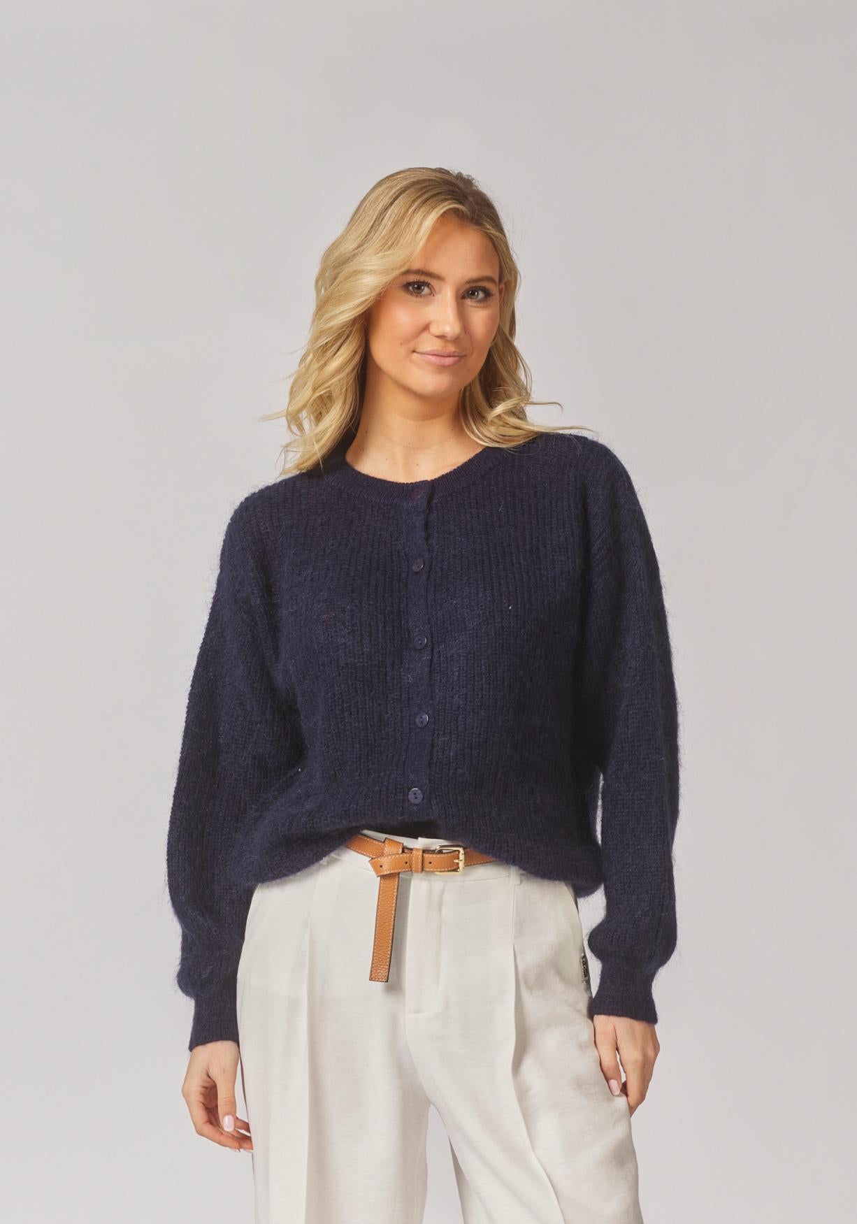 Gilet met knopen - Navy