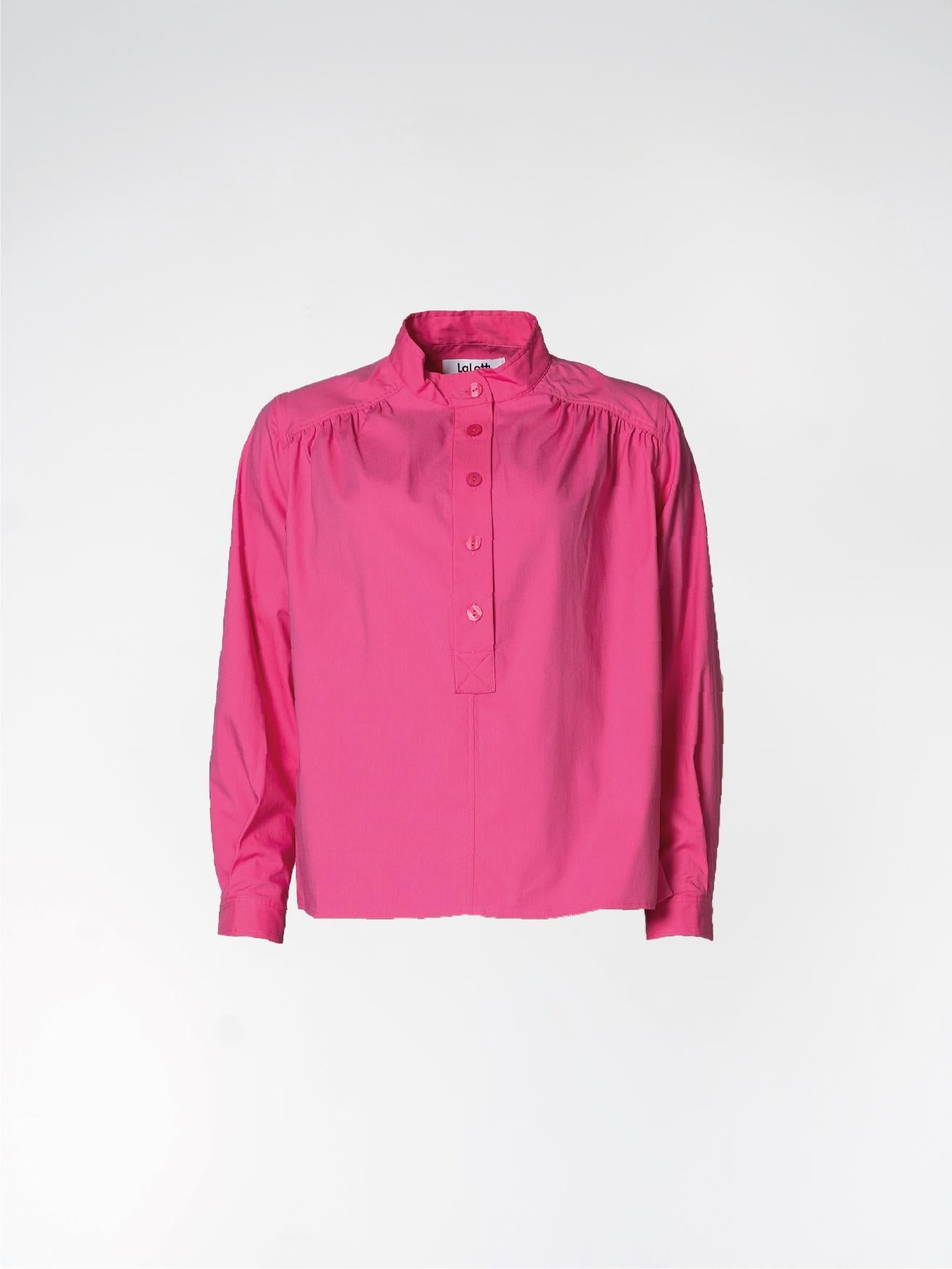 Overhemd met gegolfde kraag - Roze