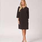 Rechte jurk met zakjes - Black