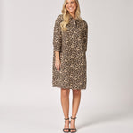 Rechte jurk in leopard - Leopard