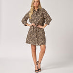 Rechte jurk in leopard - Leopard