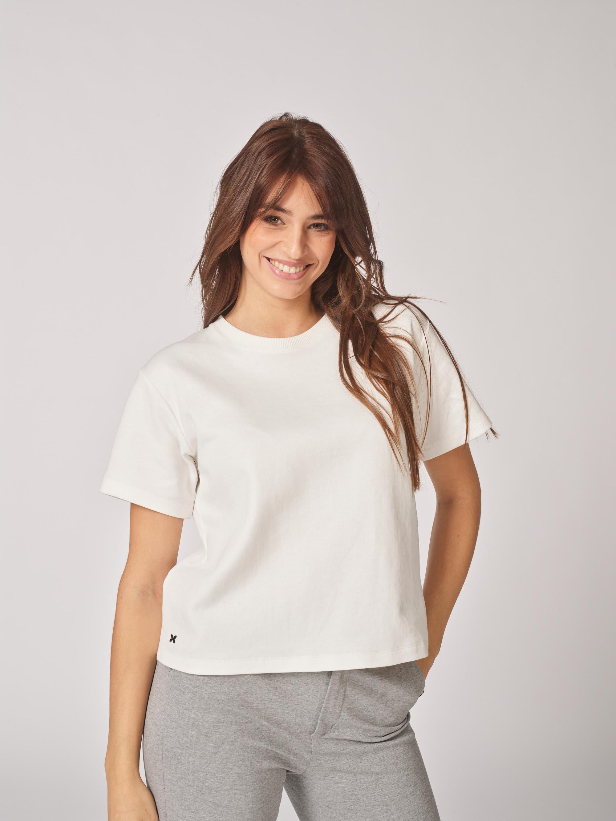 Regular t-shirt met ronde hals - White