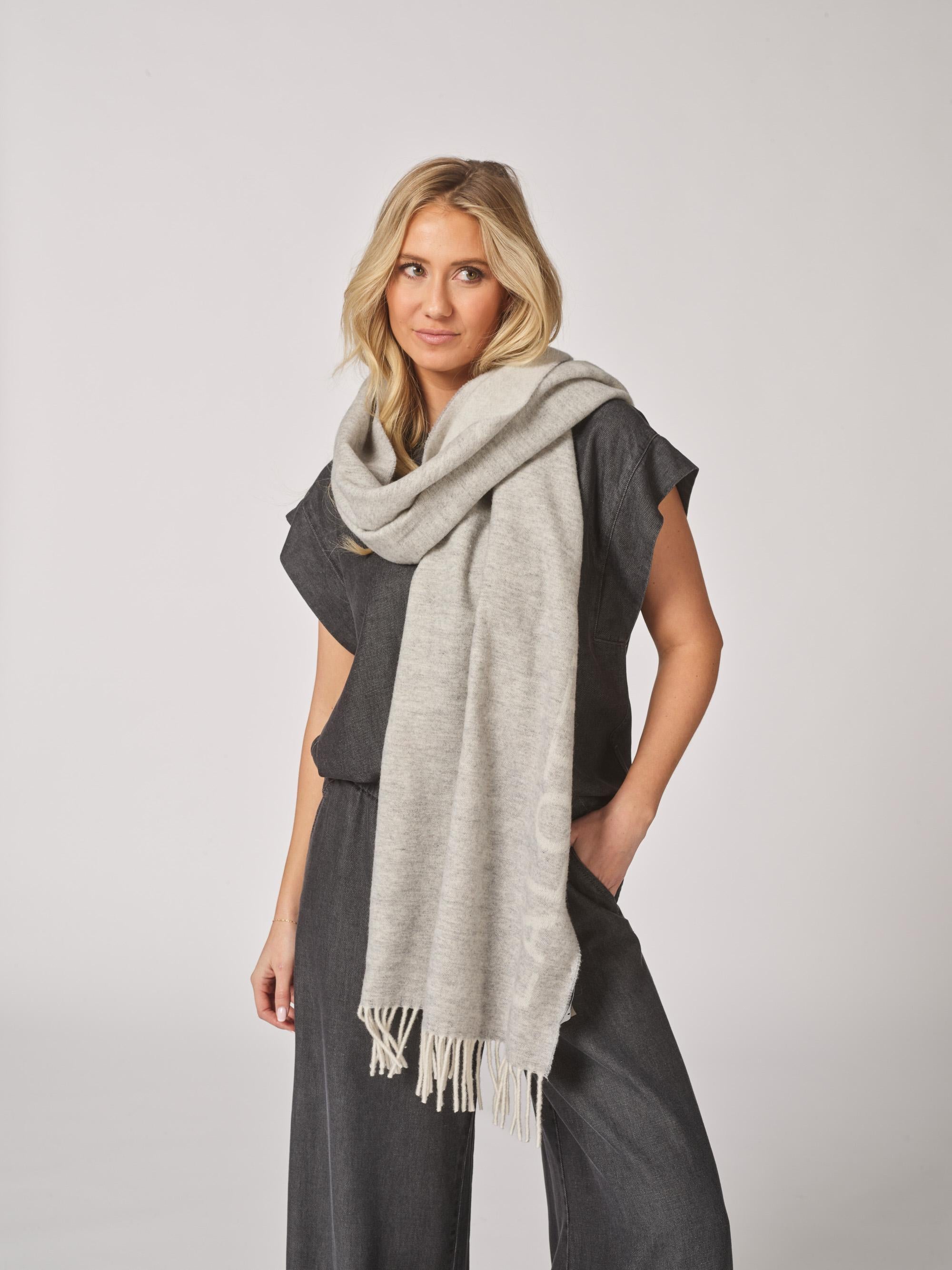 Sjaal met franjes - Grey