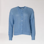 Gilet met subtiele glitter - Blue