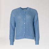 Gilet met subtiele glitter - Blue