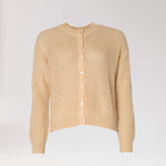 Gilet met subtiele glitter - Beige