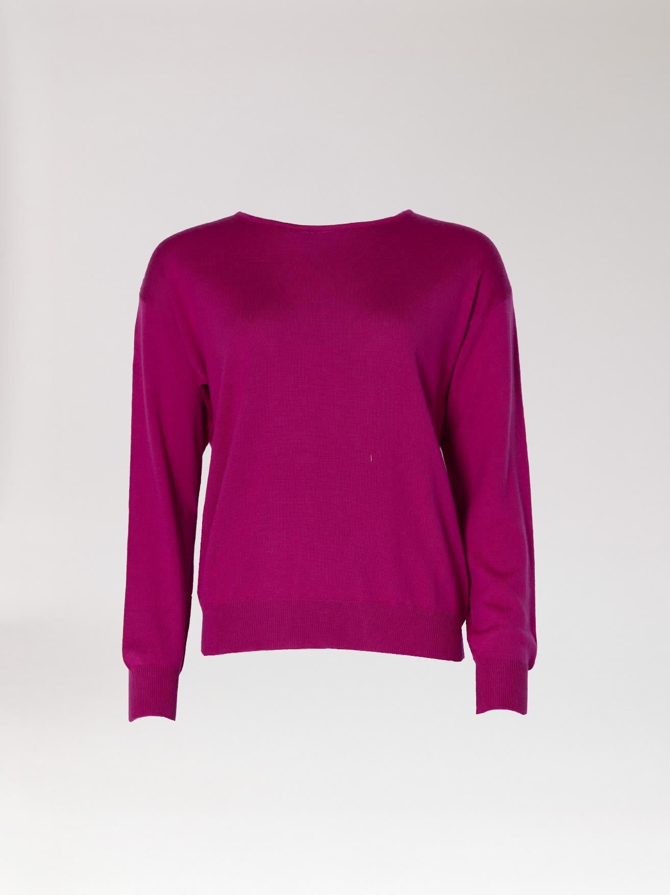 Fijne pull met ronde hals - Violet