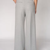 Wijde broek met hoge taille - Light Grey