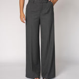 Wijde broek met hoge taille - Dark Grey