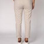 Stretch broek met smalle pijpen - Beige