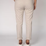 Stretch broek met smalle pijpen - Beige