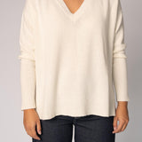 v-hals pull - Ecru
