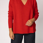 v-hals pull - Red