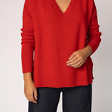 v-hals pull - Red
