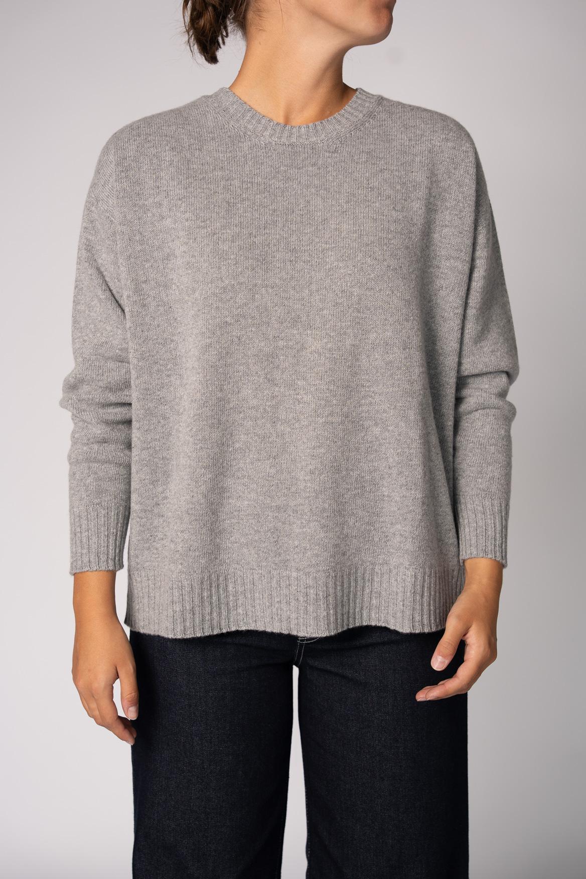 Losse pull met ronde hals - Grey