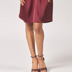 High heels met open teen - Burgundy