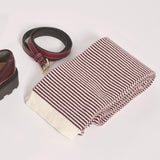 Fijne sjaal - Ecru / Burgundy