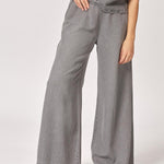 Wijde broek met rekker - Light Grey