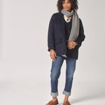 Klassieke mantel met rechte snit - Navy