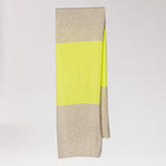 zachte sjaal - Beige / Fluo Yellow
