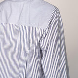 Katoenen blouse met knoopsluiting - Blue Stripe