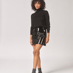 Minirok in laqué - Black