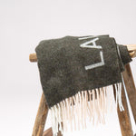 Sjaal met franjes - Khaki