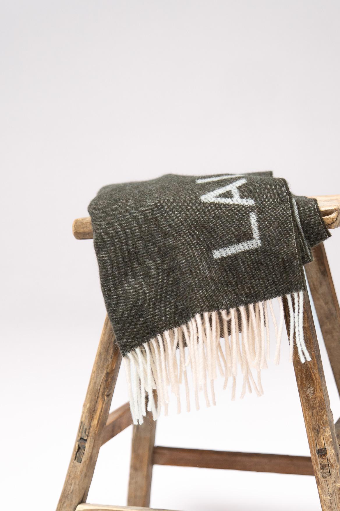 Sjaal met franjes - Khaki