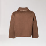 Teddy cape met driekwartsmouw - Brown