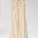 Glitterbroek met wijde pijpen - Ecru Sparkle