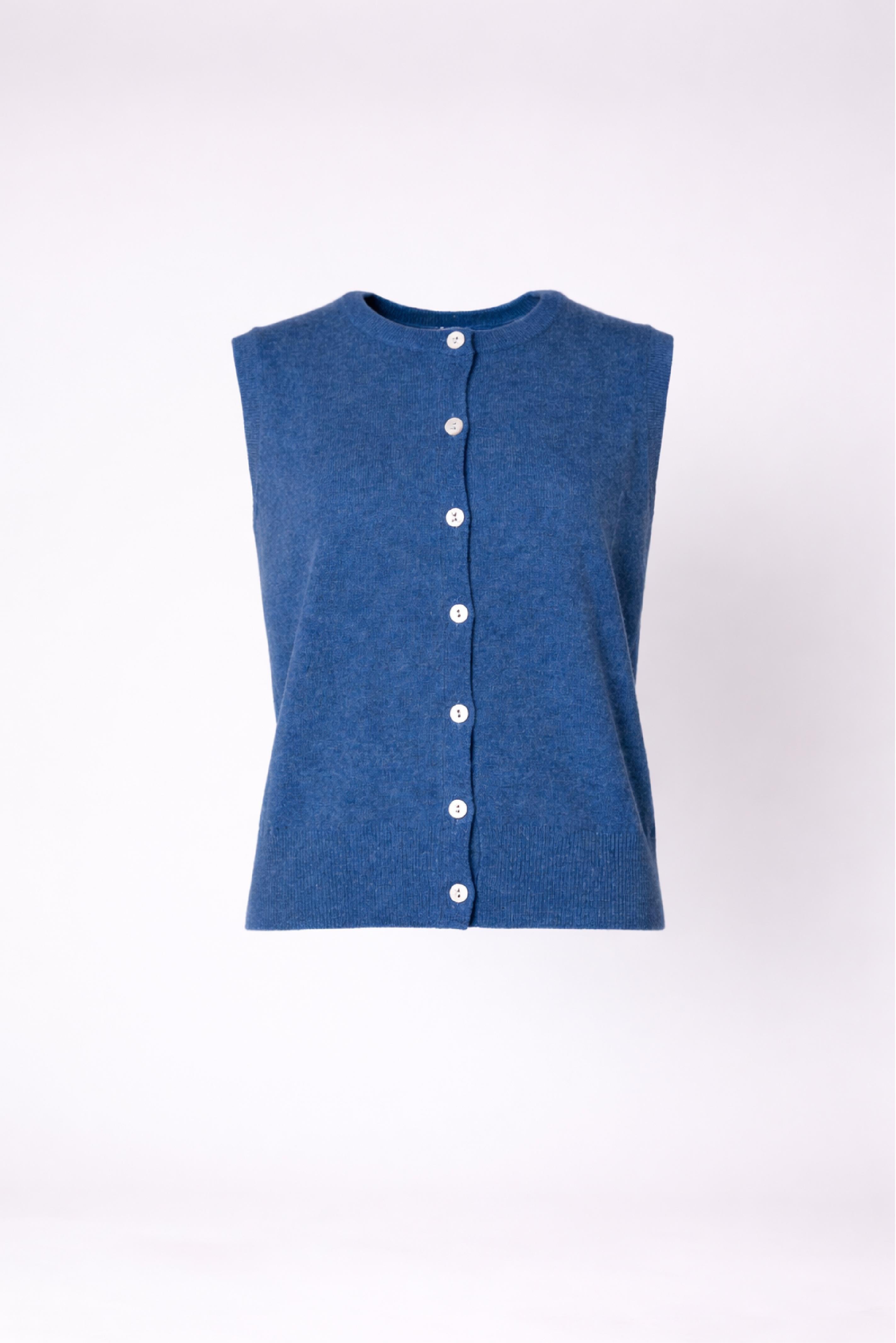 Debardeur met knopen - Jeans blue