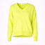 V-pull met lange mouwen - Neon Yellow