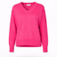 V-pull met lange mouwen - Neon Pink
