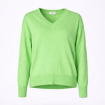 V-pull met lange mouwen - Neon Green