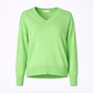 V-pull met lange mouwen - Neon Green