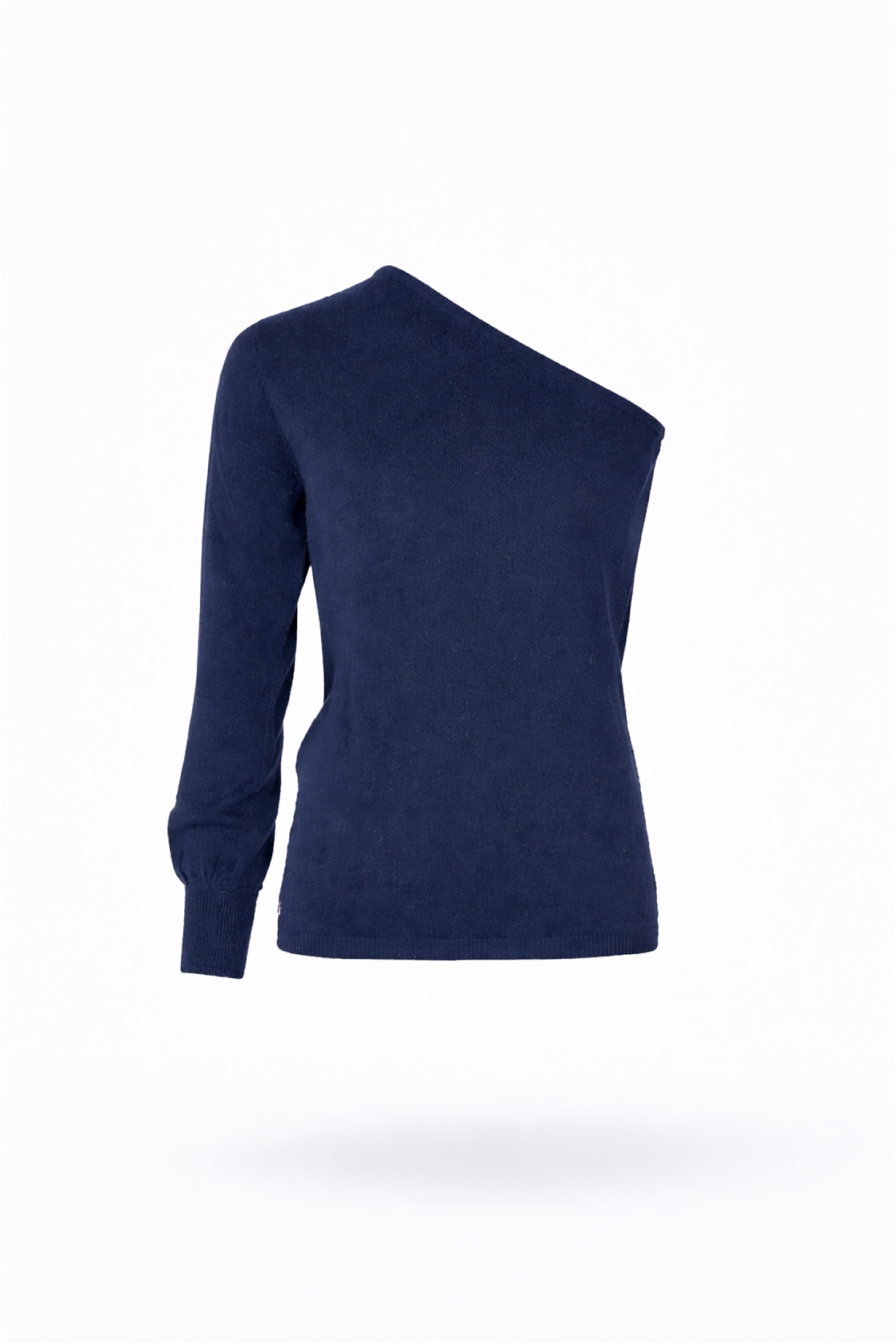 one shoulder pull - Navy