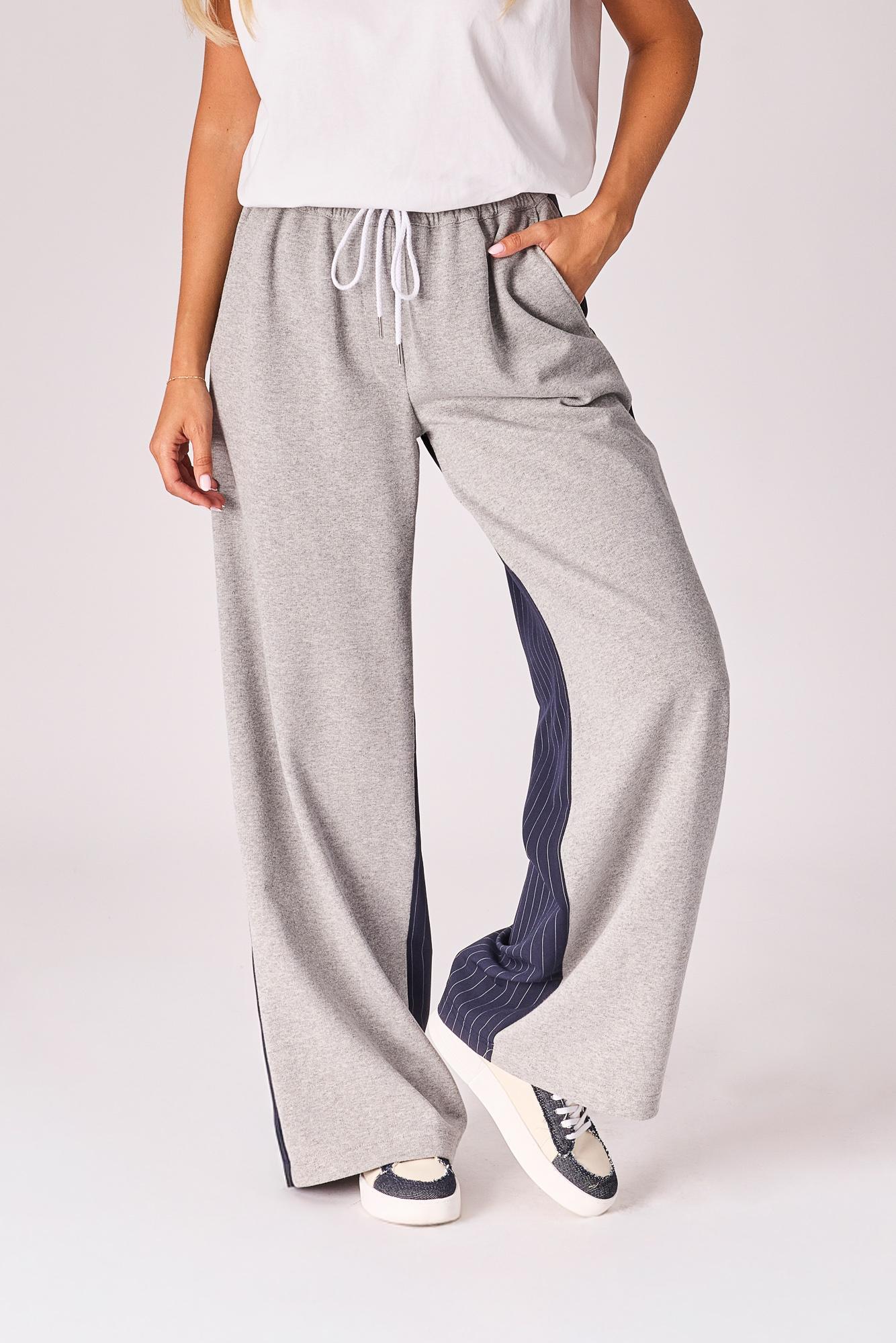 tweekleurige broek - Grey / Navy