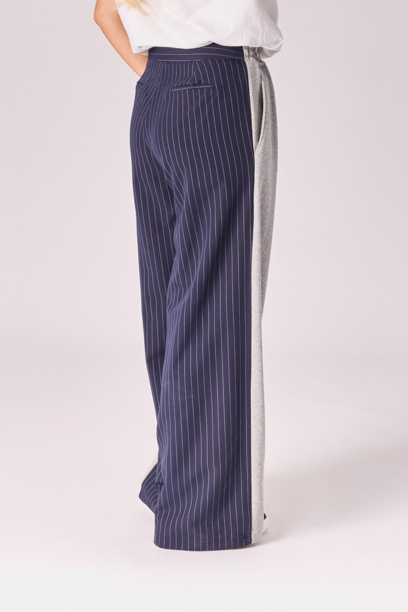 tweekleurige broek - Grey / Navy