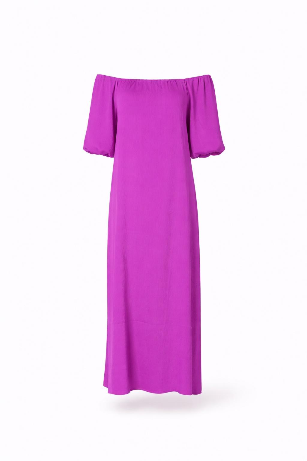 Off-shoulder jurk - Violet