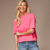 pull met 3/4de mouw - Neon pink