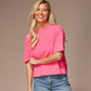 pull met 3/4de mouw - Neon pink