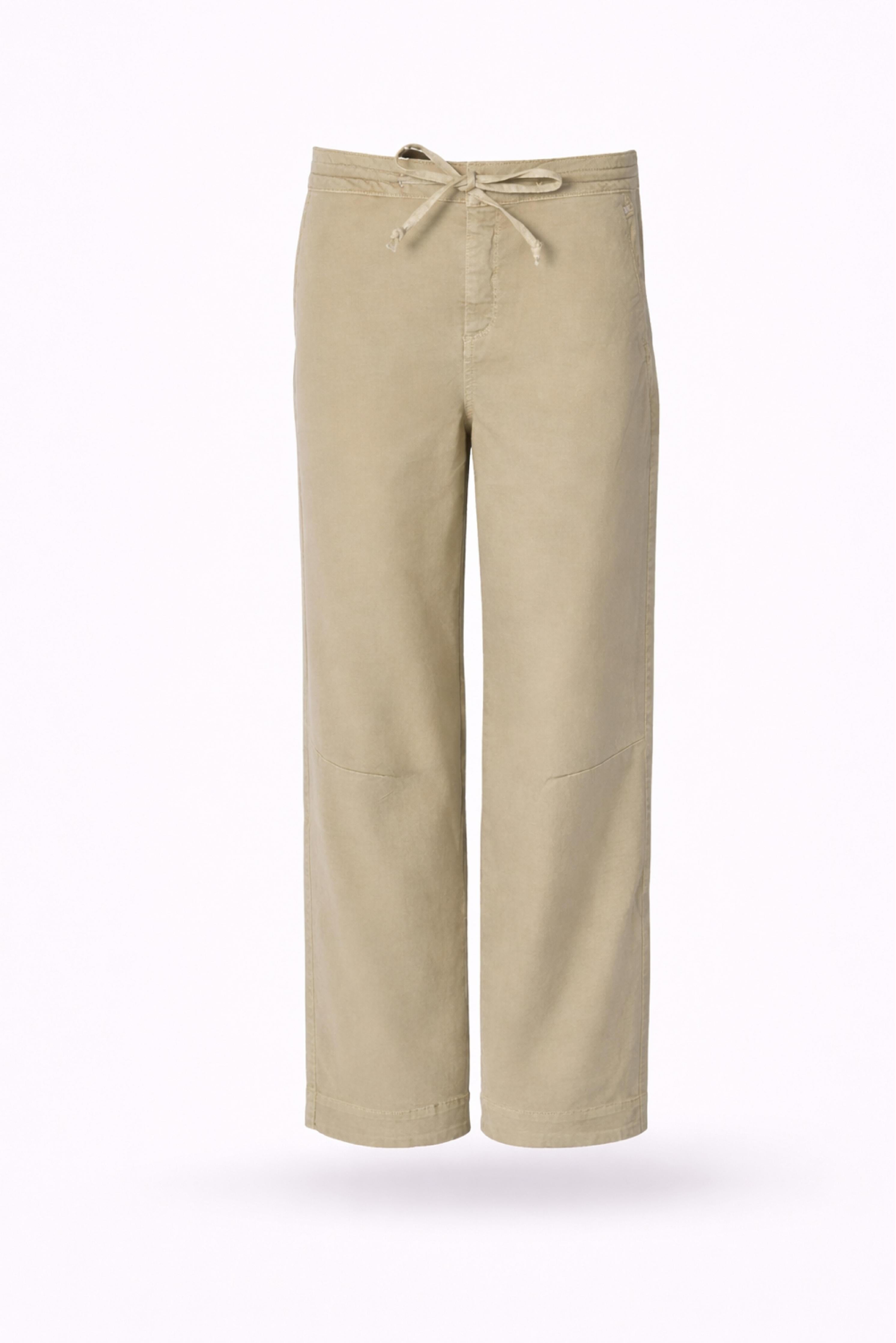 Barrel jeans met tailletouw - Pistache