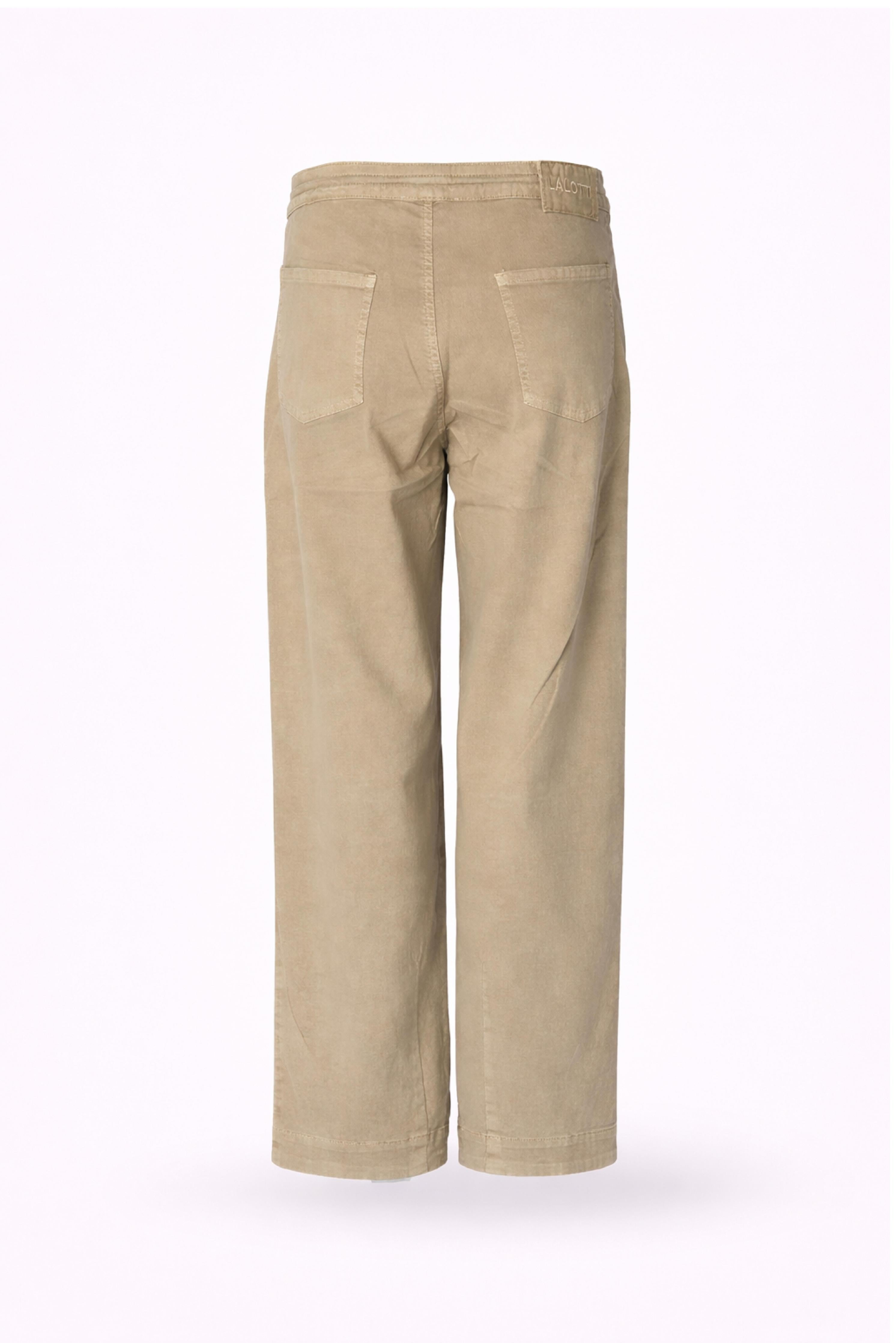 Barrel jeans met tailletouw - Pistache