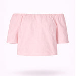 Off-shoulder blouse - Blush pink