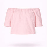 Off-shoulder blouse - Blush pink