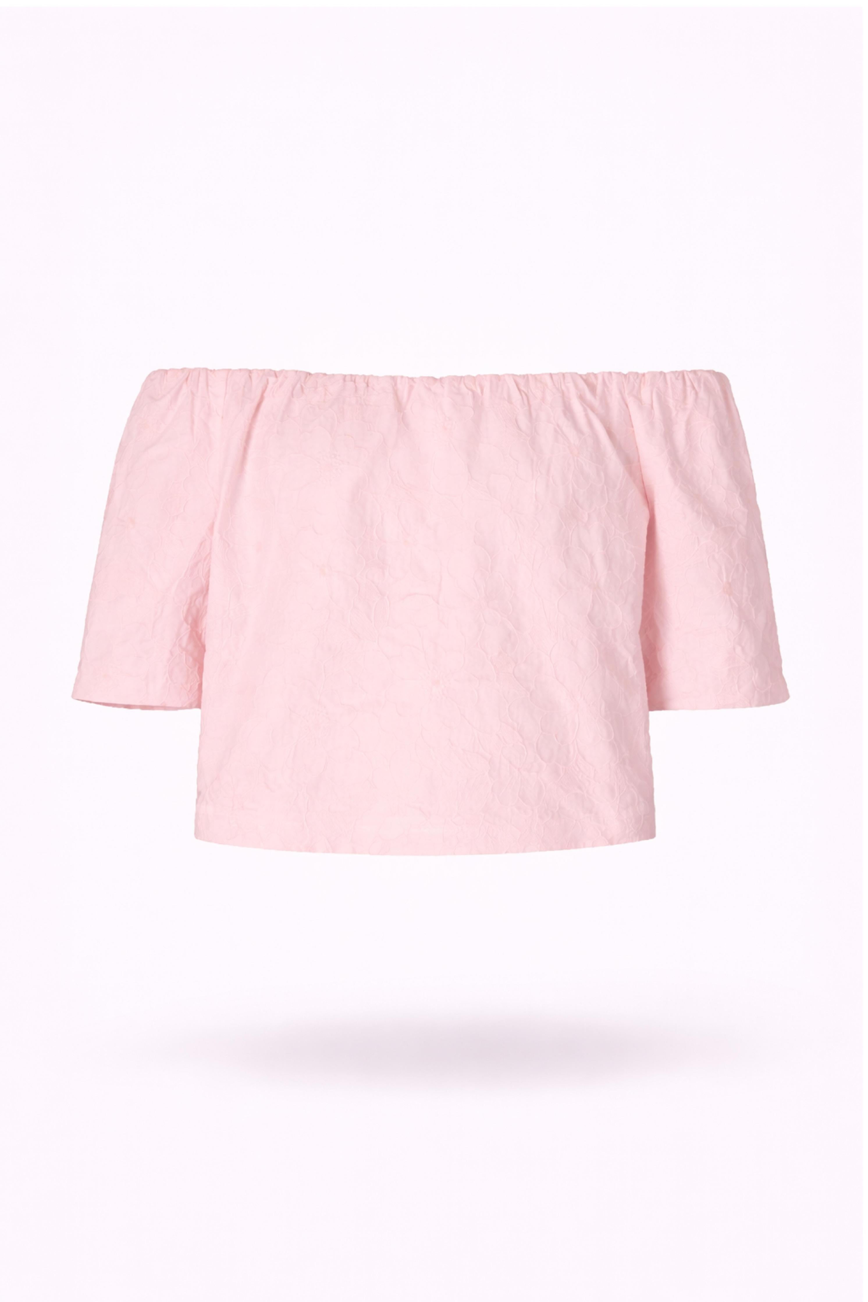 Off-shoulder blouse - Blush pink