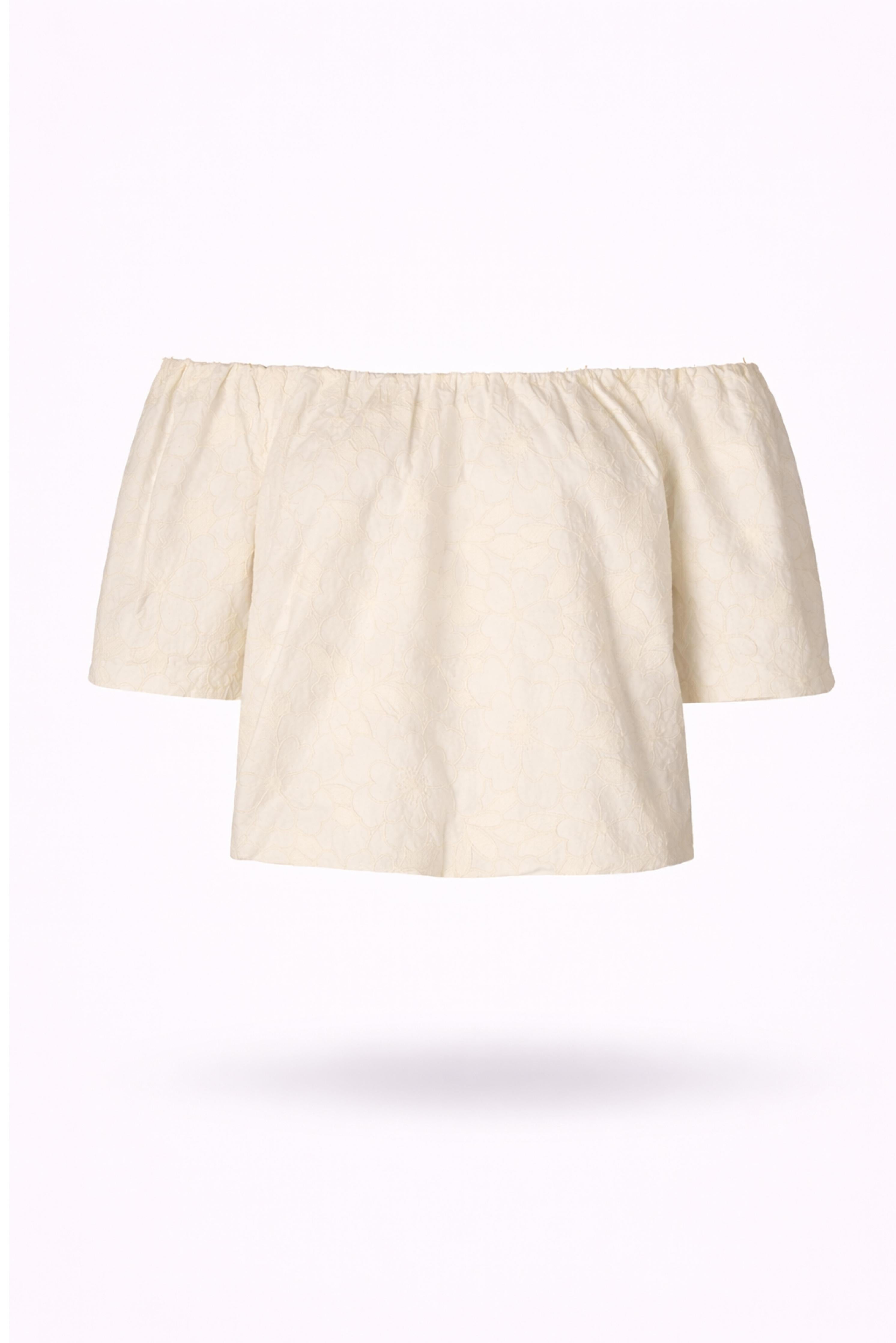 Off-shoulder blouse - Ecru